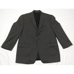 Ralph Lauren 100% Pure New Wool Gray 3 Button Blazer Sport Coat Jacket 46 R